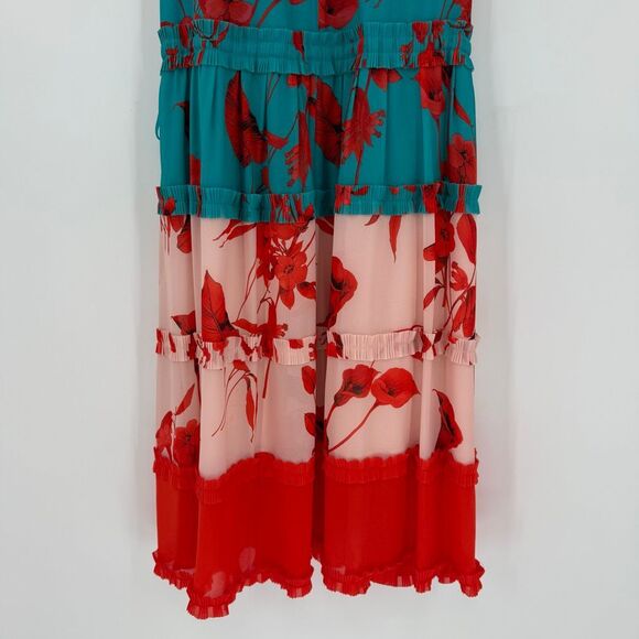 Ted Baker London Camelis Fantasia Midi Dress Sleeveless Women 1 Floral Turquoise - Picture 7 of 15